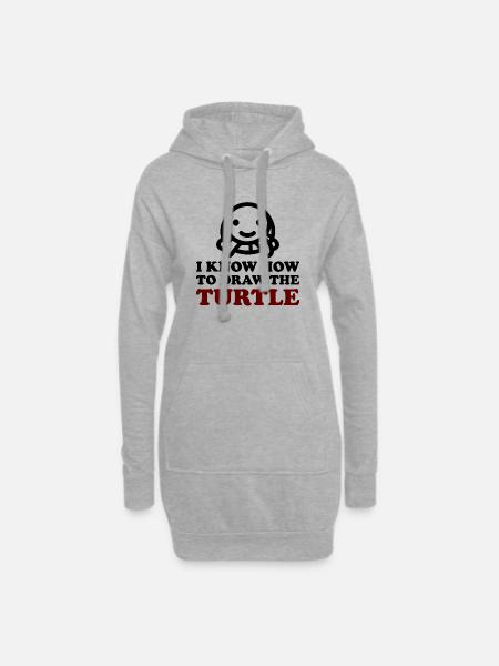 The Turtle - Hoodie-Kleid - Grau meliert
