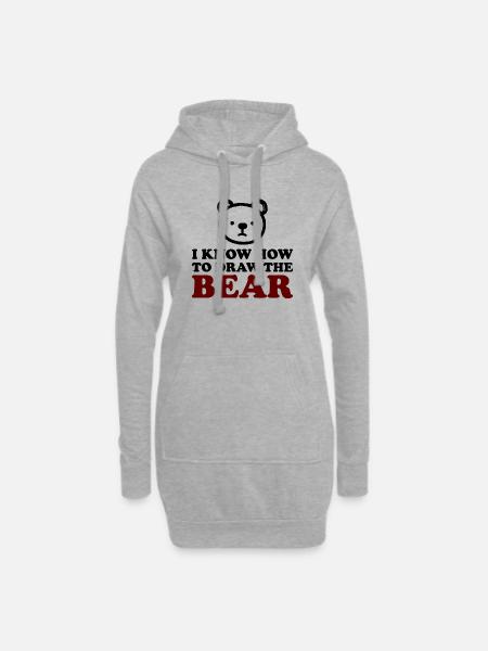The Bear - Hoodie-Kleid - Grau meliert