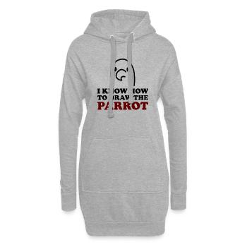 The Parrot - Hoodie-Kleid - Grau meliert - Vorne