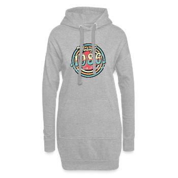 1986 Année de naissance Rétro - Sweat-shirt à capuche long Femme - gris chiné - Devant