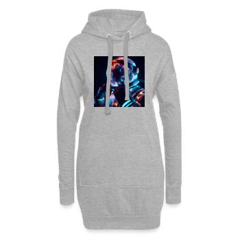Raumfahrer - Hoodie-Kleid - Grau meliert - Vorne