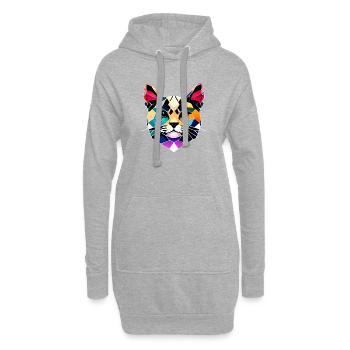 Chat, Animal de compagnie, Chat domestique, Chaton, Propriétaire de chat - Sweat-shirt à capuche long Femme - gris chiné - Devant