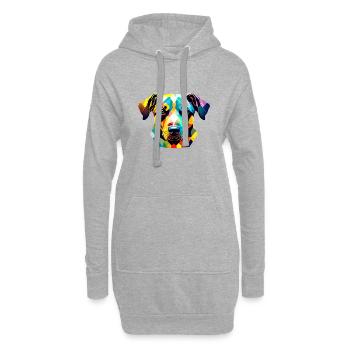 Chiot Chien Berger Allemand Propriétaire De Chien - Sweat-shirt à capuche long Femme - gris chiné - Devant
