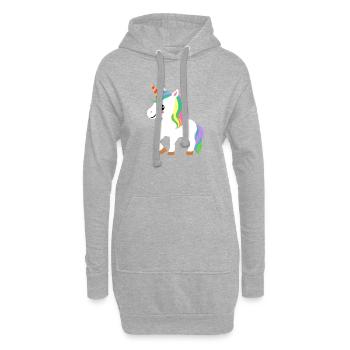 Unicorn Girl Unicorns Mythical Beast Unicorn - Hoodie Dress - heather grey - Front