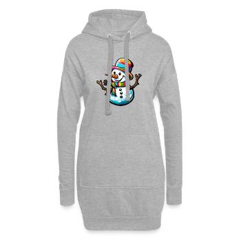 Bonhomme de neige / Hiver / Neige / Bande dessinée / Froid - Sweat-shirt à capuche long Femme - gris chiné - Devant