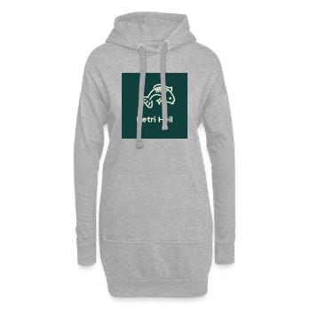Petri Heil Angeln - Hoodie-Kleid - Grau meliert - Vorne