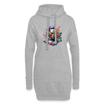 Cyborg - Hoodie-Kleid - Grau meliert - Vorne