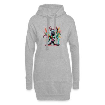 Evil - Hoodie-Kleid - Grau meliert - Vorne