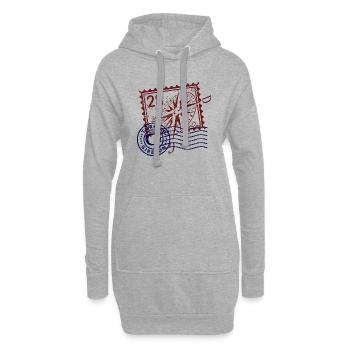 Giresun - Hoodie-Kleid - Grau meliert - Vorne