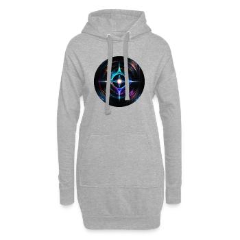 Supernova No.3 by Cora.Art - Hoodie-Kleid - Grau meliert - Vorne