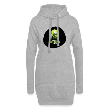 Joyeux Halloween Party Fantôme Peur Cauchemar Effrayant - Sweat-shirt à capuche long Femme - gris chiné - Devant