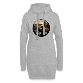 L’aigle du Tyrol du Sud fidèle à la terre - Sweat-shirt à capuche long Femme - gris chiné - Devant