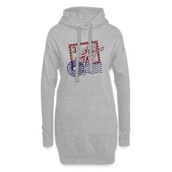 Hatay (en anglais seulement) - Sweat-shirt à capuche long Femme - gris chiné - Devant