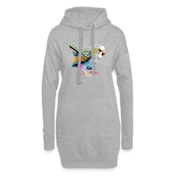Calopsitte Perruche Oiseau Propriétaire d’oiseau - Sweat-shirt à capuche long Femme - gris chiné - Devant