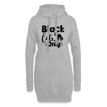 Black Cats Only - Hoodie-Kleid - Grau meliert - Vorne