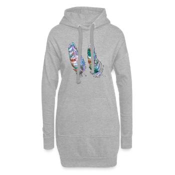 Feder - Hoodie-Kleid - Grau meliert - Vorne