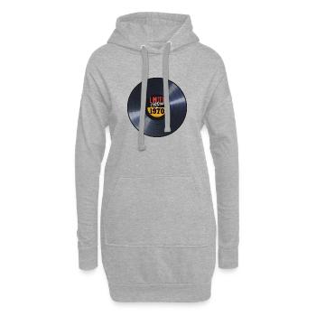 Vintage 1970 - Hoodie-Kleid - Grau meliert - Vorne