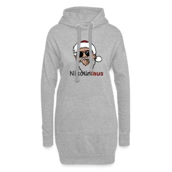 Nikotinlaus - Hoodie-Kleid - Grau meliert - Vorne
