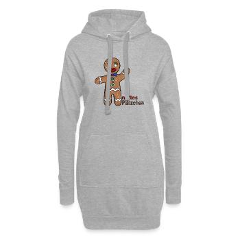 nettes Plätzchen - Hoodie-Kleid - Grau meliert - Vorne