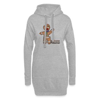 leckeres Plätzchen - Hoodie-Kleid - Grau meliert - Vorne