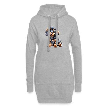 Teckel Chien Teckel Chiot Chiens Propriétaire De Chien - Sweat-shirt à capuche long Femme - gris chiné - Devant