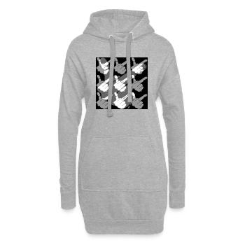 meinemeinung - Hoodie-Kleid - Grau meliert - Vorne