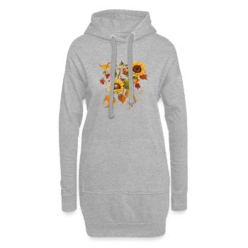 Herbstranke - Hoodie-Kleid - Grau meliert - Vorne