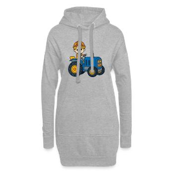 Tracteur Jeunes Enfants - Sweat-shirt à capuche long Femme - gris chiné - Devant