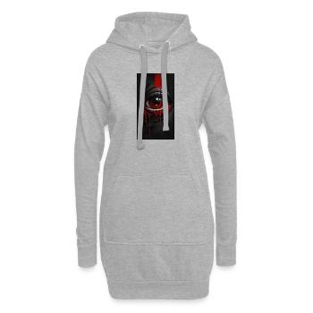 Blutiges Auge, Geisterhafte Angst, Grausame Dunkelheit - Hoodie-Kleid - Grau meliert - Vorne