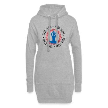 Team Yoga - Sweat-shirt à capuche long Femme - gris chiné - Devant