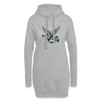 Engelsglanz-Symphonie 👼 - Hoodie-Kleid - Grau meliert - Vorne