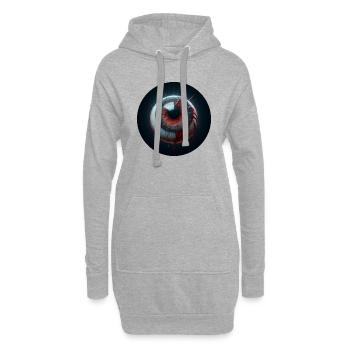 ŒIL, Fantôme, Peur, Horrible, Cauchemar, Magie Noire - Sweat-shirt à capuche long Femme - gris chiné - Devant