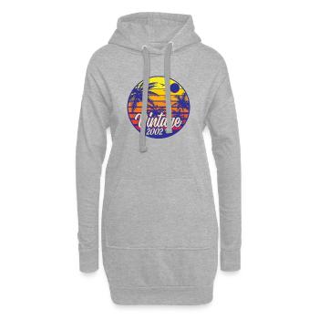 Millésime 2002 - Sweat-shirt à capuche long Femme - gris chiné - Devant