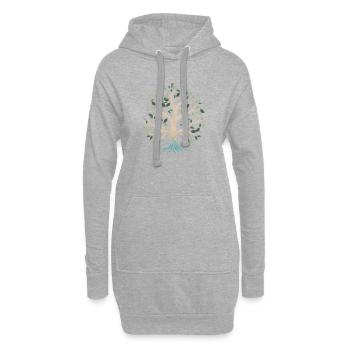Arbre de Vie Yoga Méditation Arbre de Vie - Sweat-shirt à capuche long Femme - gris chiné - Devant