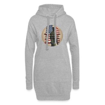 Veteranen, Veteranen, Waffenstillstand. - Hoodie-Kleid - Grau meliert - Vorne