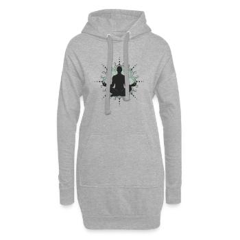 Yoga Méditation Mandala - Sweat-shirt à capuche long Femme - gris chiné - Devant
