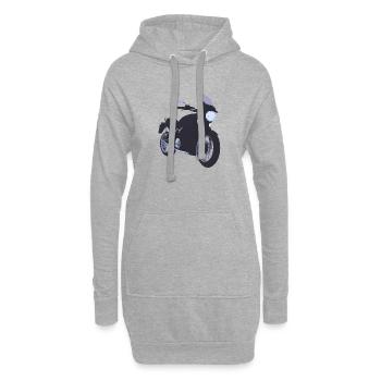 Moto Moto Moto Fan de Moto Motorcross - Sweat-shirt à capuche long Femme - gris chiné - Devant
