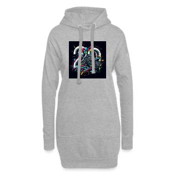 Motorrad-Designs zum 20-jährigen Jubiläum: Geschwindigkeit und Stil - Hoodie-Kleid - Grau meliert - Vorne