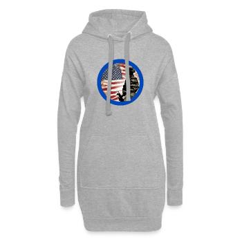 Veteranen,Veteran,Waffenstillstand,US-Armee,Marine, - Hoodie-Kleid - Grau meliert - Vorne