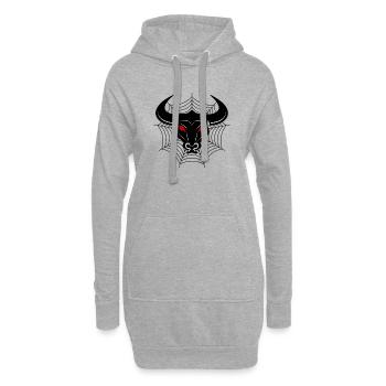 Taureau araignée - Sweat-shirt à capuche long Femme - gris chiné - Devant