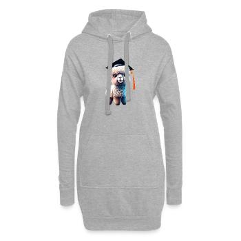 Bachelor Schulabschluss Studium Absolvent Alpaka - Hoodie-Kleid - Grau meliert - Vorne