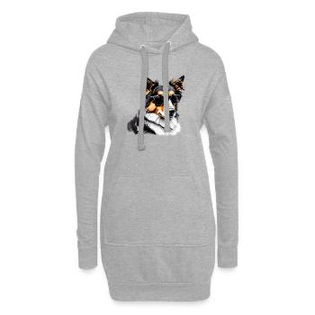 Australischer Schäferhund Hunde Hundehalter Hund - Hoodie-Kleid - Grau meliert - Vorne