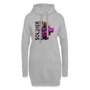 Soldier Fortune Military Army War Cool Navy Combat - Hoodie-Kleid - Grau meliert - Vorne