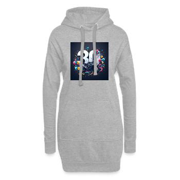 Motorrad-Designs zum 30-jährigen Jubiläum: Geschwindigkeit und Stil - Hoodie-Kleid - Grau meliert - Vorne