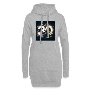 Motorrad-Designs zum 30-jährigen Jubiläum: Geschwindigkeit und Stil - Hoodie-Kleid - Grau meliert - Vorne