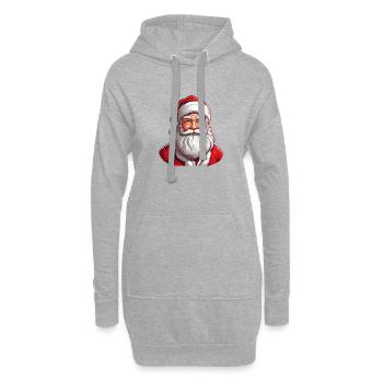 Le Père Noël, l’incroyable Père Noël - Sweat-shirt à capuche long Femme - gris chiné - Devant