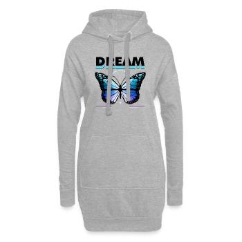 Bunte Schmetterlingsblumen Bunte Insektentraum - Hoodie-Kleid - Grau meliert - Vorne