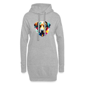 Chiens Labrador Retriever Chien Chiot Chien Graphique - Sweat-shirt à capuche long Femme - gris chiné - Devant