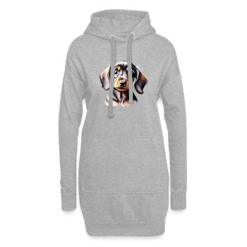 Dachshund Hund Dackelwelpe Hundehalter Hunde - Hoodie-Kleid - Grau meliert - Vorne