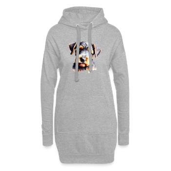 Airedale Terrier Chien Propriétaire Chien Chiot - Sweat-shirt à capuche long Femme - gris chiné - Devant